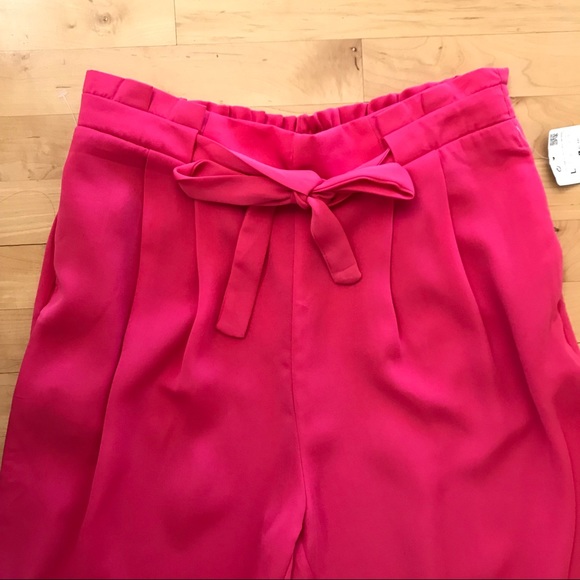 Zara | Pink Flow Trouser Capris. Size large - Picture 1 of 6